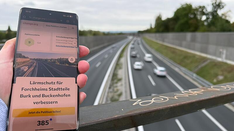 Um den Autobahnl&auml;rm zu senken, fordern Forchheimer B&uuml;rger ein Tempolimit von 80 auf der A73.