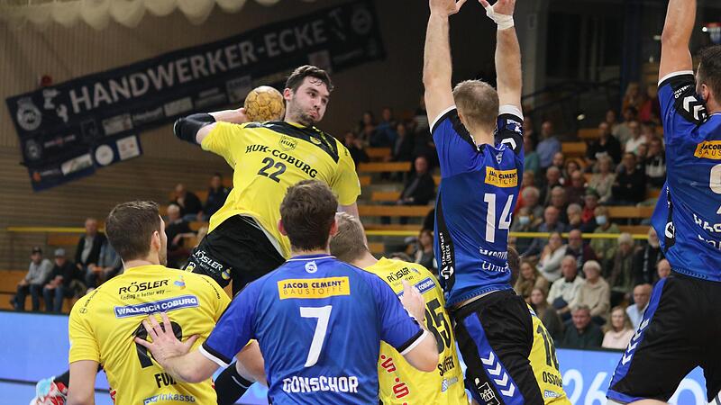 Fynn Herzig (hinten) war einer der st&auml;rksten Coburger bei der Niederlage in L&uuml;beck-