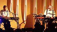 Das Duo „Notenlos“ gastierte in der Schlosshalle.
