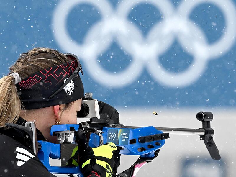 Die deutschen Biathletinnen und Biathleten &ndash; hier Franziska Preu&szlig; &ndash; konnten nicht an die Erfolge der Vergangenheit ankn&uuml;pfen.