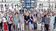 Die Besuchergruppe aus Oberfranken im Reichstag.