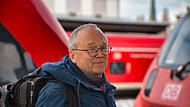 Siegfried Lemmer vom Fahrgastverband Pro BahnForchheim & Fränkische Schweiz