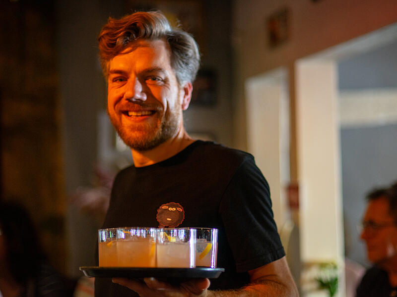 Cocktail-Tasting von "Feines aus Franken",  "Fränkischer Talk" und fränkische-rezepte.de im Schwarzen Schaf in Bamberg.Cocktail-Tasting im Schwarzen Schaf