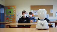 Der Roboter kann &uuml;ber Lichtsignale sogar Stimmungen vermitteln.