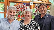 Das Jubelpaar Theo und Karoline Zillig mit B&uuml;rgermeister Gerd Dallner.