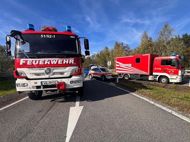 Unfall auf der A3 bei Nentershausen Unfall auf der A3 bei Nentershausen