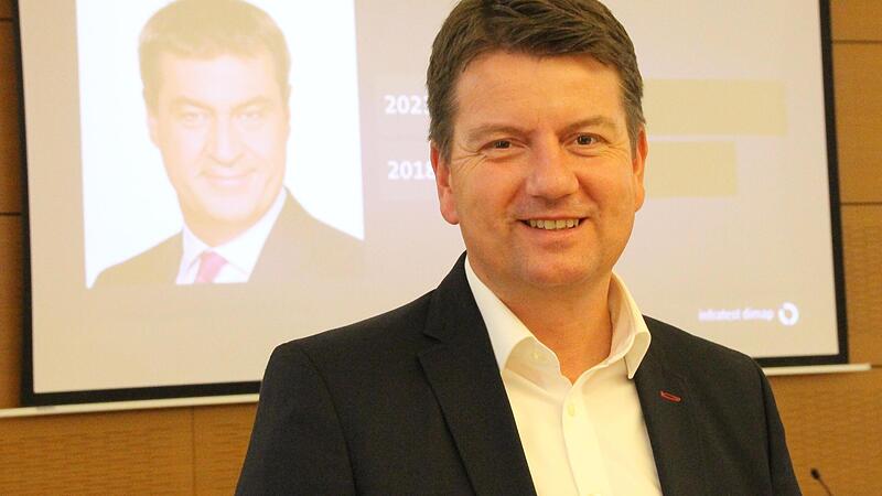 Sandro Kirchner hat am Wahlabend gut Lachen. Der Innenstaatssekret&auml;r verteidigte mit 51,9 Prozent der Erststimmen sein Direktmandat deutlich und zieht erneut in den Landtag ein.