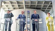 Die Parteivorsitzenden (von links) Markus Söder (CSU), Friedrich Merz(CDU), Lars Klingbeil und Saskia Esken (beide SPD) wollen nach der Einigung bei der Sondierung zügig Koalitionsverhandlungen aufnehmen.