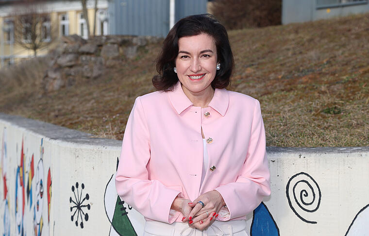 Dorothee Bär (CSU) bei der Stimmabgabe