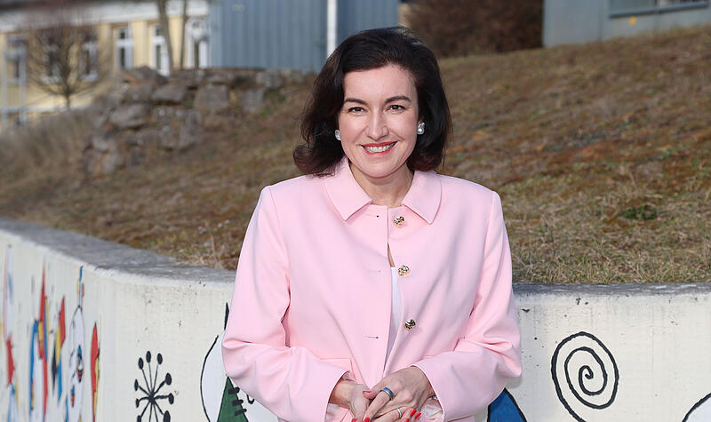 Dorothee Bär (CSU) bei der Stimmabgabe