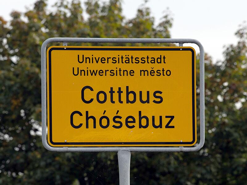 Ortseingangsschild - Cottbus