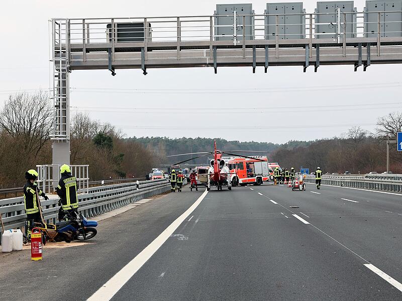 Motorradunfall auf der A3