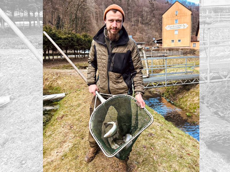 Als Quereinsteiger hat Daniel B&auml;rthlein eine traditionelle Fischzucht in Thoosm&uuml;hle in Ebermannstadt &uuml;bernommen.