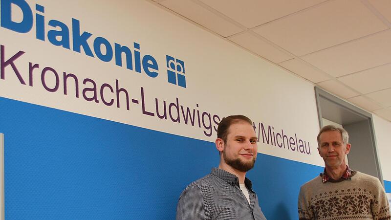 Jonas M&uuml;ller und Elmar Jonas von der Diakonie