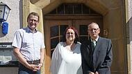 Helmuth und Franziska Frisch feierten goldene Hochzeit, dazu gratulierte auch B&uuml;rgermeister Steffen Lipfert.