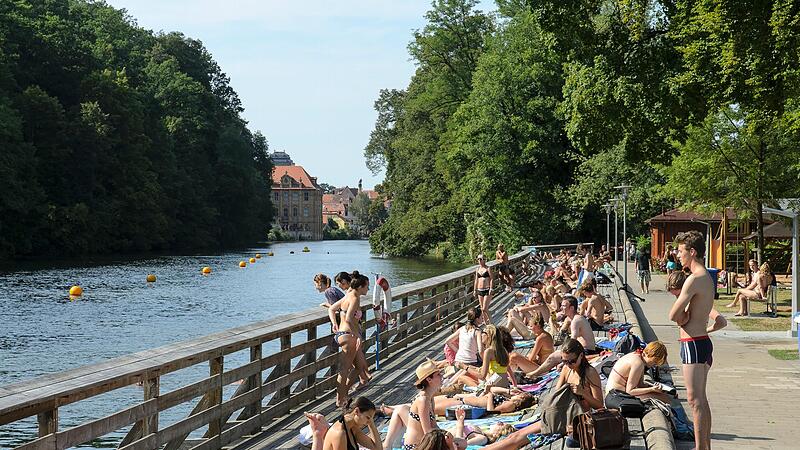 Die Hainbadestelle in Bamberg.
