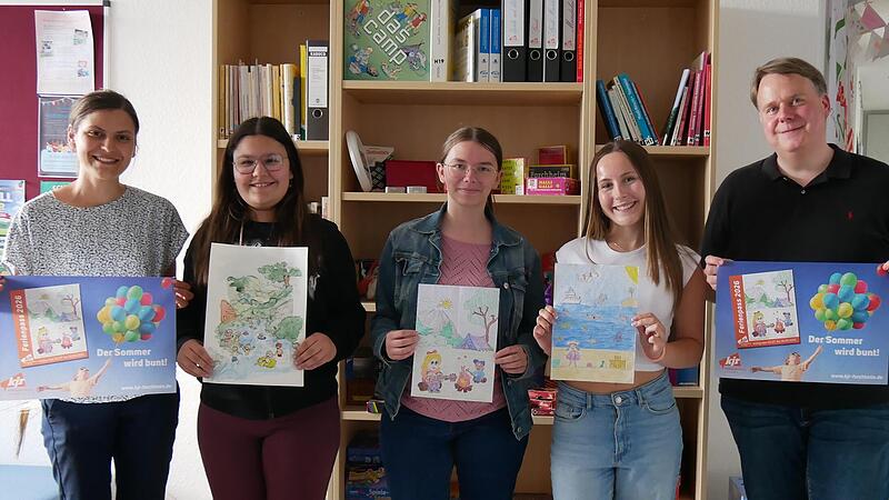 Die Gewinner wurden ausgezeichnet (v. l.): Theresa Häfner (KJR-Jugendbüro), Ariane Simo (3. Platz), Theresa Schöpf (1. Platz), Leni Glauber (2. Platz) und Thomas Wilfling (KJR-Vorsitzender). Die Gewinner wurden ausgezeichnet (v. l.): Theresa Häfner (KJR-Jugendbüro), Ariane Simo (3. Platz), Theresa Schöpf (1. Platz), Leni Glauber (2. Platz) und Thomas Wilfling (KJR-Vorsitzender).
