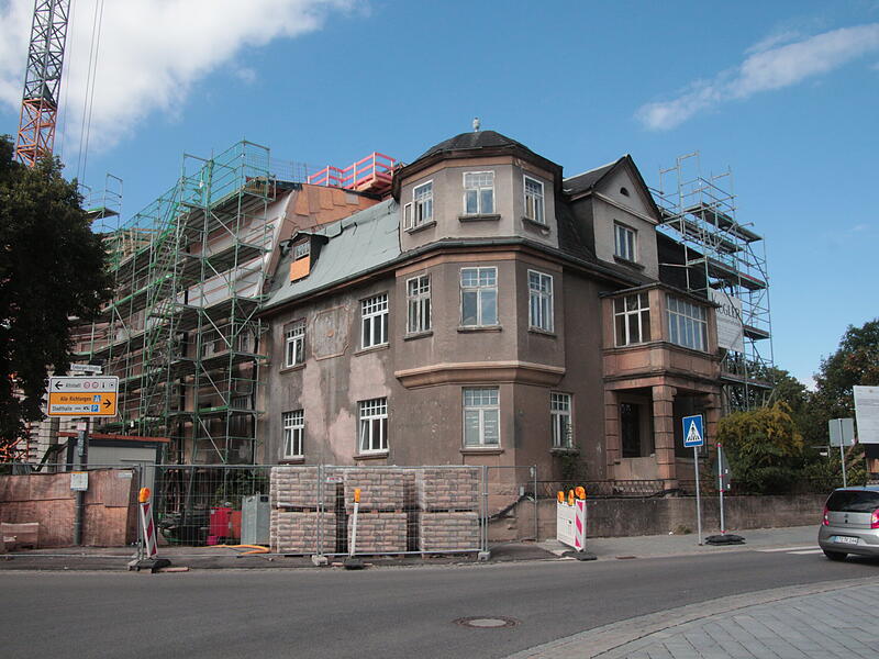 Kirschbaumm&uuml;hle von der Coburger Stra&szlig;e aus.
