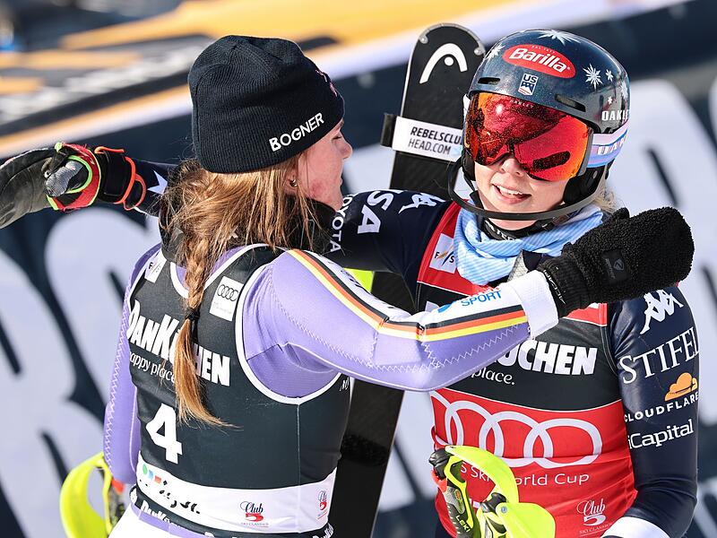 Emma Aicher, Mikaela Shiffrin Emma Aicher, Mikaela Shiffrin