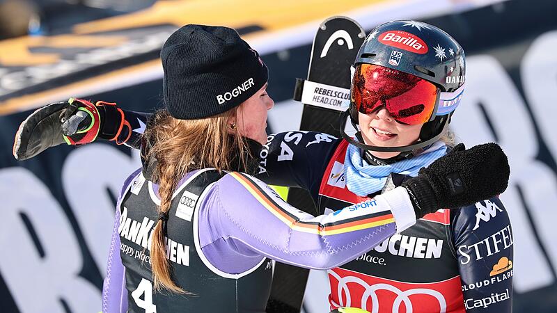 Emma Aicher, Mikaela Shiffrin Emma Aicher, Mikaela Shiffrin