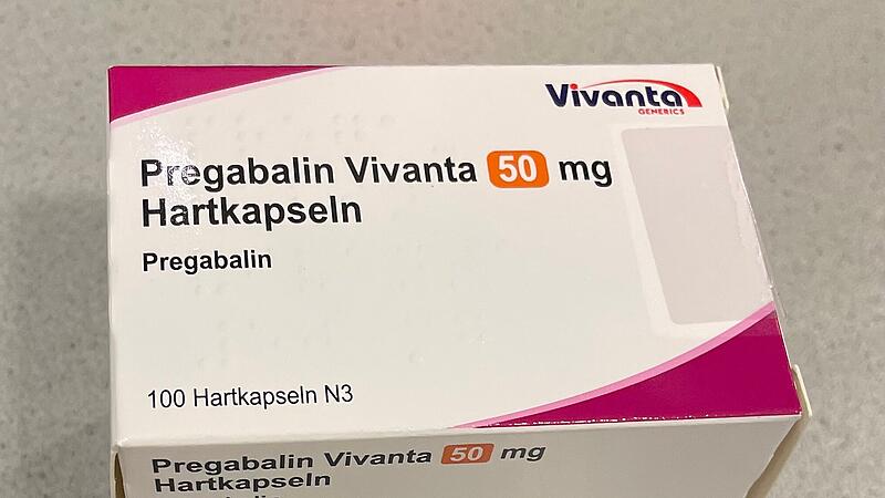 So sieht eine Packung des bei Drogens&uuml;chtigen begehrten Neuroleptikums Pregabalin aus.