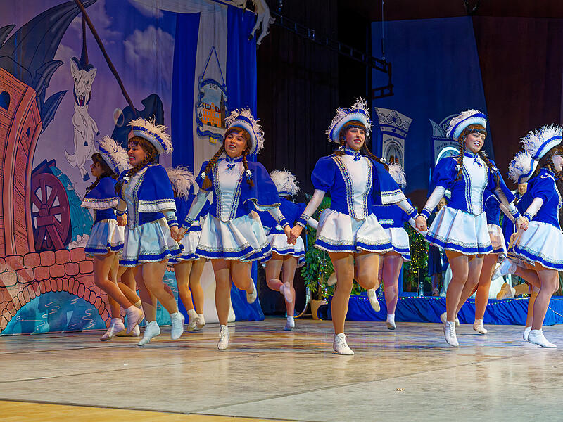 Die Prinzengarde der Brucker Ga&szlig;henker begeisterte in Erlangen mit &bdquo;Die Waggali&ldquo;.