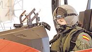 Startklar: Spaniens Prinzessin Leonor vor ihrem Jungernflug im Cockpit