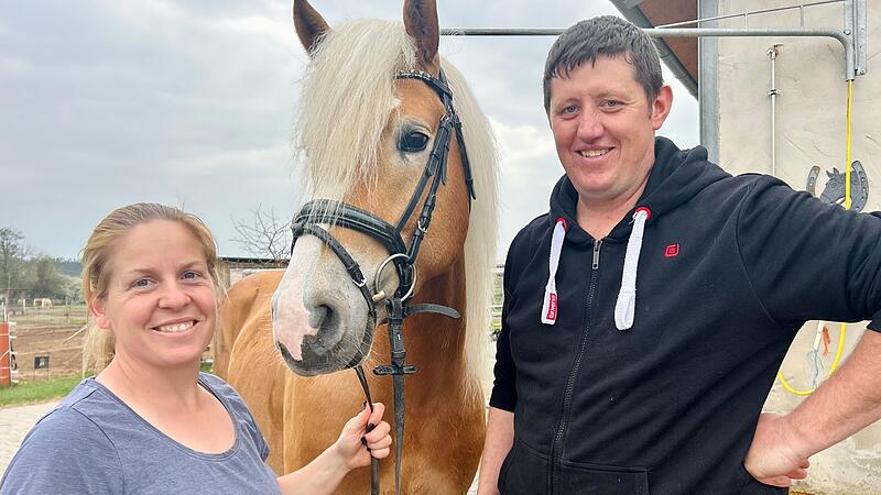 Lisa und Andreas Hock wollen ihre Leidenschaft für Haflinger im Rahmen einer großen Fohlenschau in Höchstadt mit buntem Familienprogramm am Sonntag mit vielen Besuchern auf ihrem Haflingerhof teilen. Lisa und Andreas Hock wollen ihre Leidenschaft für Haflinger im Rahmen einer großen Fohlenschau in Höchstadt mit buntem Familienprogramm am Sonntag mit vielen Besuchern auf ihrem Haflingerhof teilen.