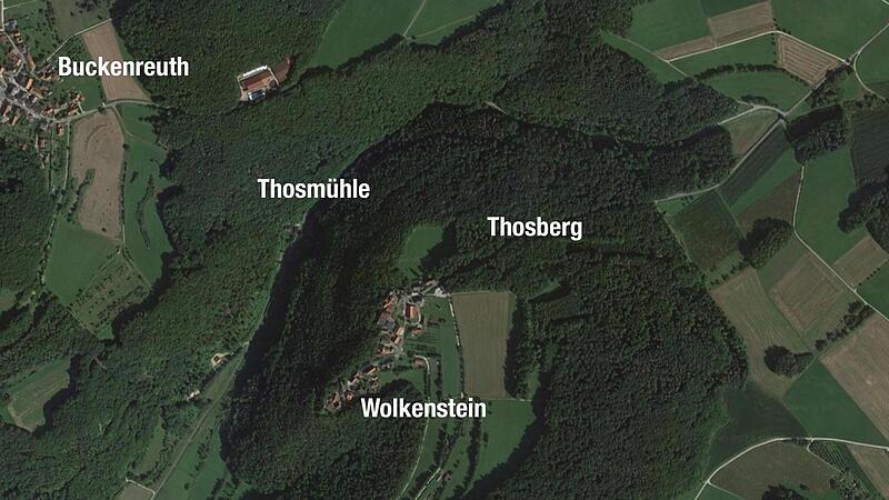 Wolkenstein und Thosm&uuml;hle aus der LuftForchheim & Fr&auml;nkische Schweiz