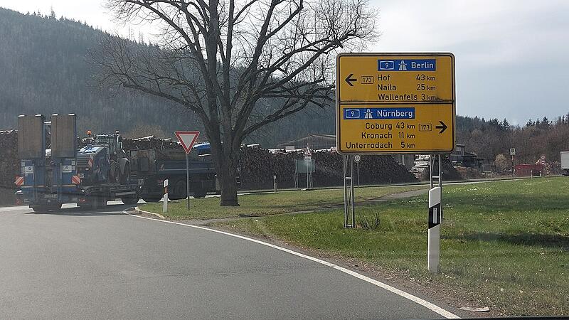 Ab dem 25. geht es von hier nicht mehr Richtung Kronach weiter.