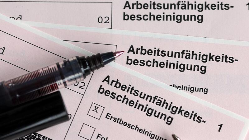 Im Kreis Kronach werden Krankmeldungen h&auml;ufiger abgegeben als im bayernweiten Durchschnitt.