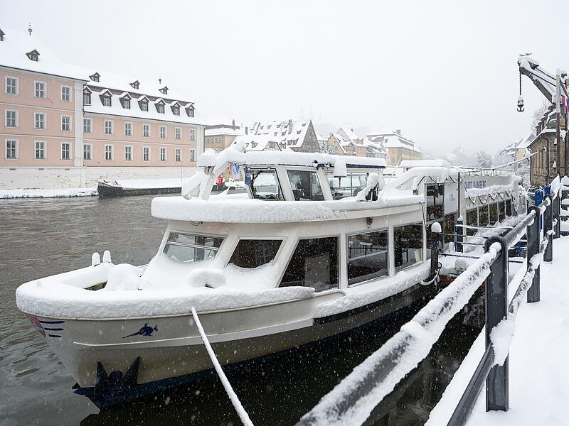 Schneemassen in der Bamberger Innenstadt.