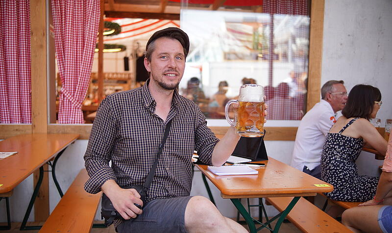 Erstes alkoholfreies Bier auf der Bierwoche 2022 f&uuml;r Bastian S&uuml;nkel