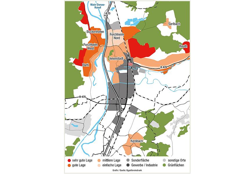 Preisniveau in Forchheim (klicken Sie auf das Bild f&uuml;r mehr Informationen)Forchheim & Fr&auml;nkische Schweiz