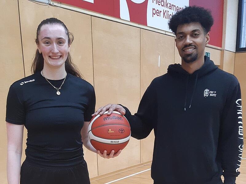 Elise Tweedie und Ibrahim Watson freuen sich auf den Doppelspieltag am Samstag. Elise Tweedie und Ibrahim Watson freuen sich auf den Doppelspieltag am Samstag.