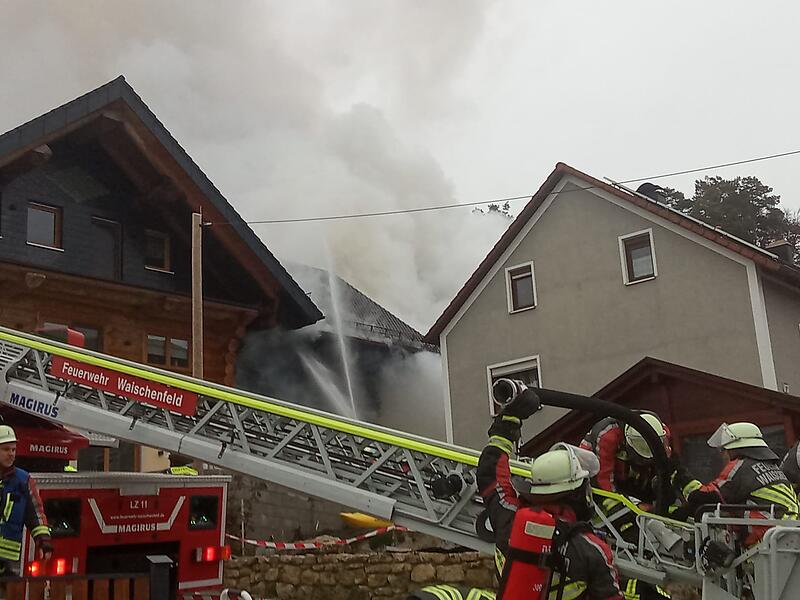 Am Neujahrstag brannte ein Wohnhaus in K&ouml;ttweinsdorf (Landkreis Bayreuth) ab.