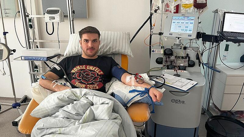 Im Dresdner DKMS-Entnahmezentrum spendete David Lang Stammzellen. Der St&uuml;rmer des FC Eintracht hat damit wom&ouml;glich ein Menschenleben gerettet.