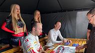 Christopher Haase hatte in Schederndorf wieder viel zu lachen.