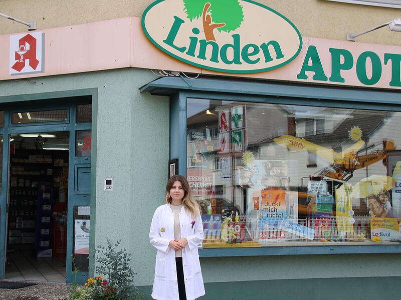 Baustelle führt zu massivem Einbruch an Kundschaft in der Linden Apotheke Die Inhaberin der Linden Apotheke Katharina Sedlmeyer.