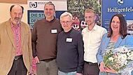 Unser Foto zeigt (von links) den Unternehmensgründer und Gesellschafter der Unternehmensgruppe Heiligenfeld, Fritz Lang, den Ärztlichen Direktor der Heiligenfeld Kliniken, Sven Steffes-Holländer, Chefarzt Dr. Hans-Peter Selmaier, den Kreisspreche...