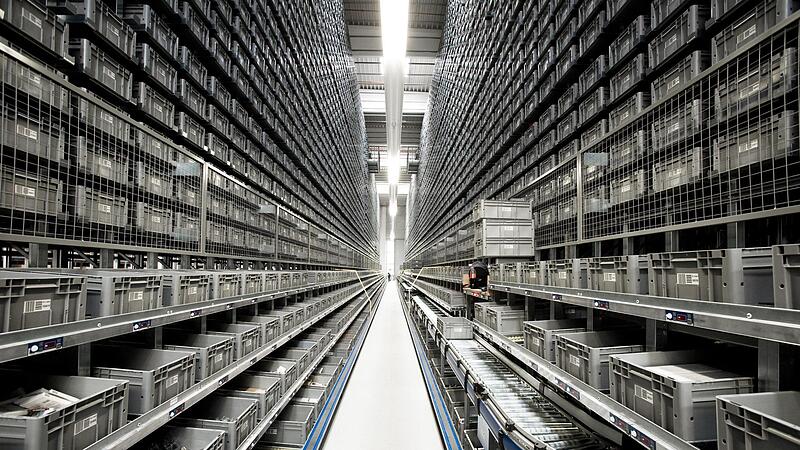 Das Versandlager des Musikhauses Thomann ist riesig. Das Unternehmen wächst rasant. Das Versandlager des Musikhauses Thomann ist riesig. Das Unternehmen wächst rasant.