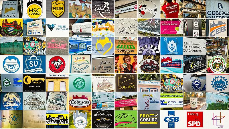 An der Veste kommt in Coburg niemand vorbei! Wir haben das Wahrzeichen auf vielen Logos sowie in Vereins- und Firmennamen entdeckt.