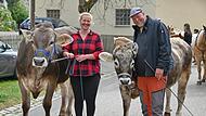 Clemens Schmitt mit Leoni vom Erlebnisbauernhof Bräuningshof.Forchheim & Fränkische Schweiz
