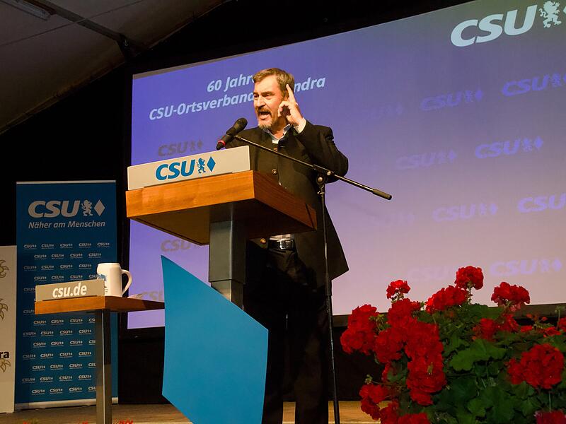 Feier 60 Jahre CSU Schondra mit Ministerpräsident Markus Söder