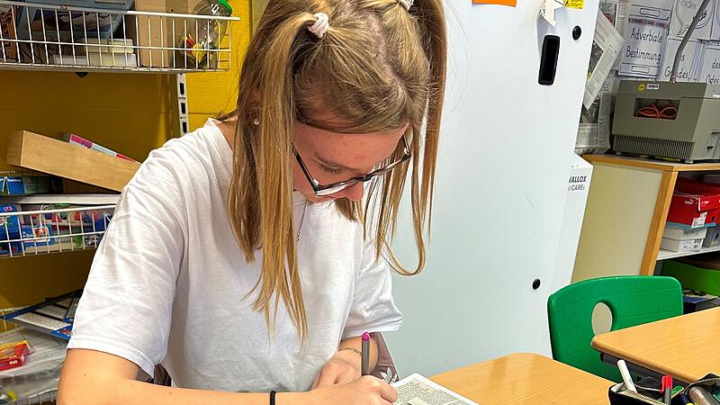 Jasmin Dallner, KLARTEXT!-Schülerin der Klasse 8a der Mittelschule Schlüsselfeld