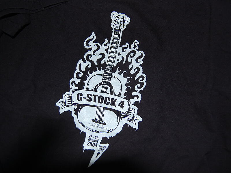 G-Stock-Festival in Neuses an den Eichen: Vorderseite des damaligen Festival-Shirts G-Stock-Festival in Neuses an den Eichen: Vorderseite des damaligen Festival-Shirts