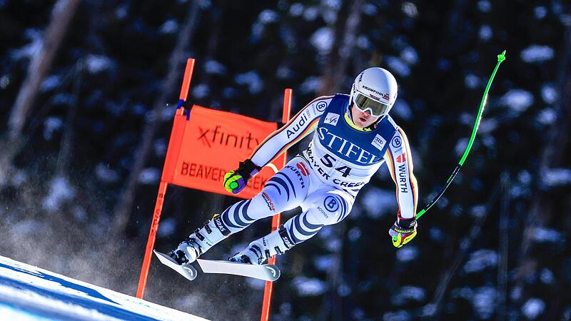 Jacob Schramm  bei einer Trainingsfahrt f&uuml;r den Abfahrt-Weltcup in Beaver Creek. Der Frankenw&auml;lder darf auf der Piste &bdquo;Birds of Prey&ldquo; am Freitag sein erstes Weltcup-Rennen bestreiten.