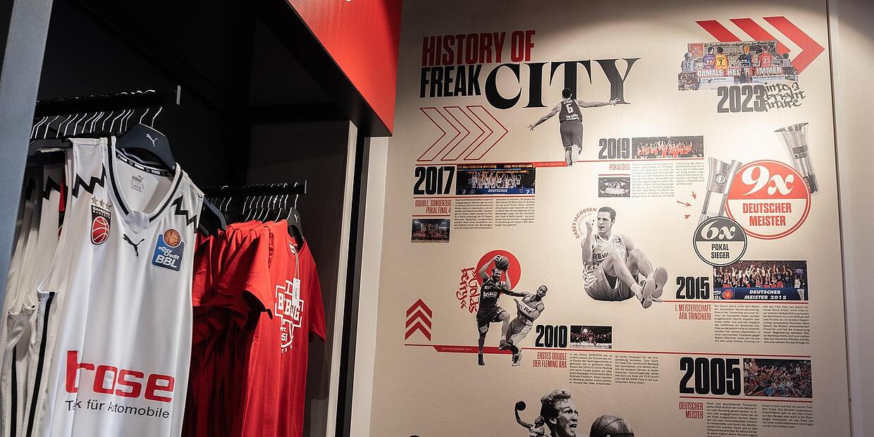 Basketball Ein Blick in den neuen der Bamberg Baskets