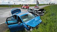 Sechs Verletzte bei Unfall auf Bundesstraße Sechs Verletzte bei Unfall auf Bundesstraße
