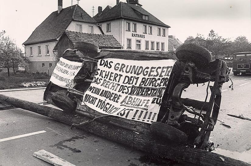 Die Bürger von Ermershausen gingen 1978 auf die Barrikaden. Doch die Staatsmacht war zunächst stärker.